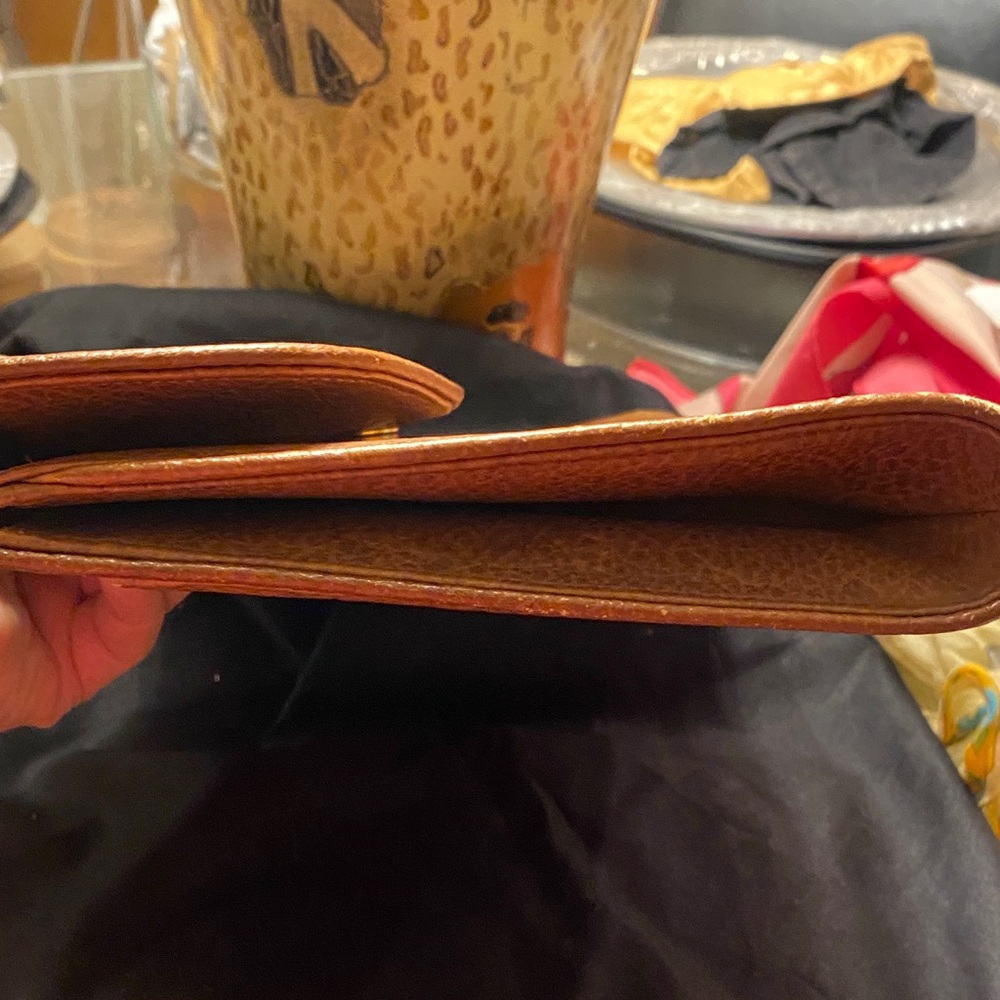 Yves Saint Laurent Rich Brown Leather Messenger Bag add a chain for crossbody - Picture 13 of 16